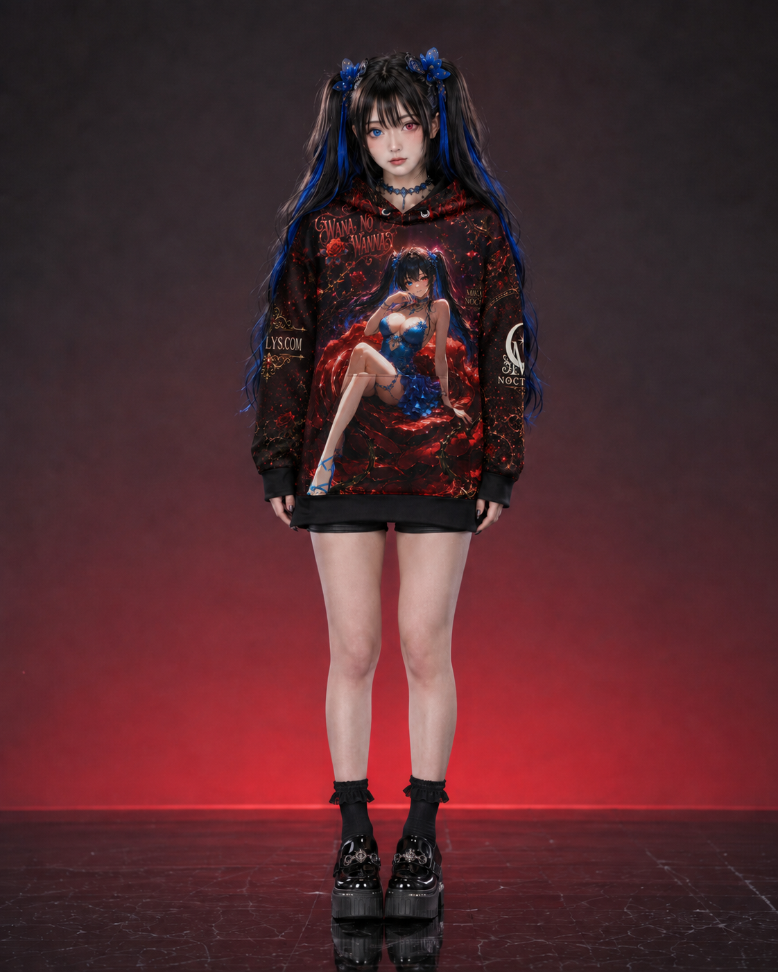 Wana no Wanna Hoodie mockup 8